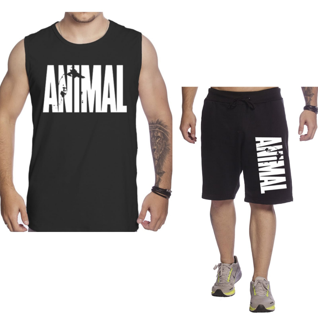 Conjunto Kit Regata Bermuda Short Animal Pak Academia