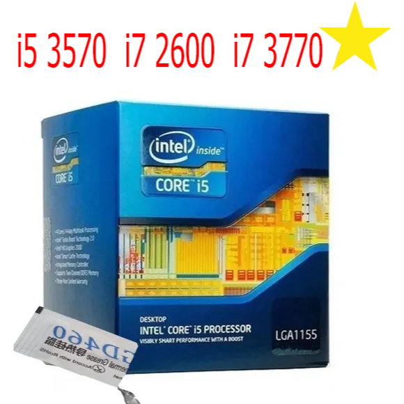 Processador Intel Core i5 2400 i5 3570 i7 2600 i7 2600K i7 3770 LGA1155 H61 B75 Segunda Terceira geração Intel upgrade pc gamer OEM
