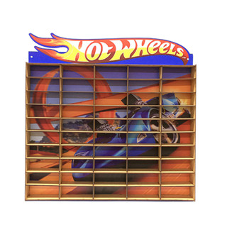 Porta Carrinhos Estante Expositora de mini Carros Hot Wheels Colorido