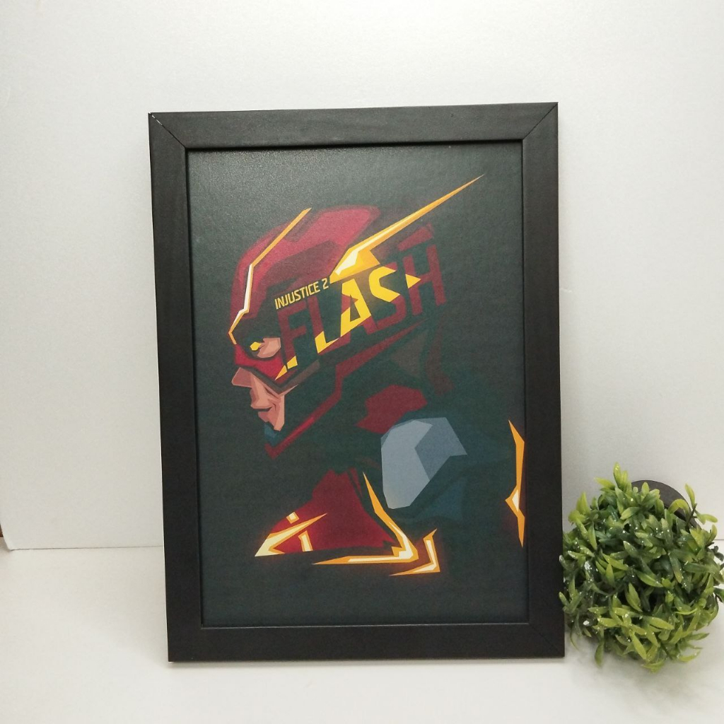Quadro Decorativo com Moldura Flash Injustice uma decoração elegante com este objeto para quarto sala
