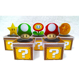 Caixinha de Acrílico Tema Mario Aplique 3D