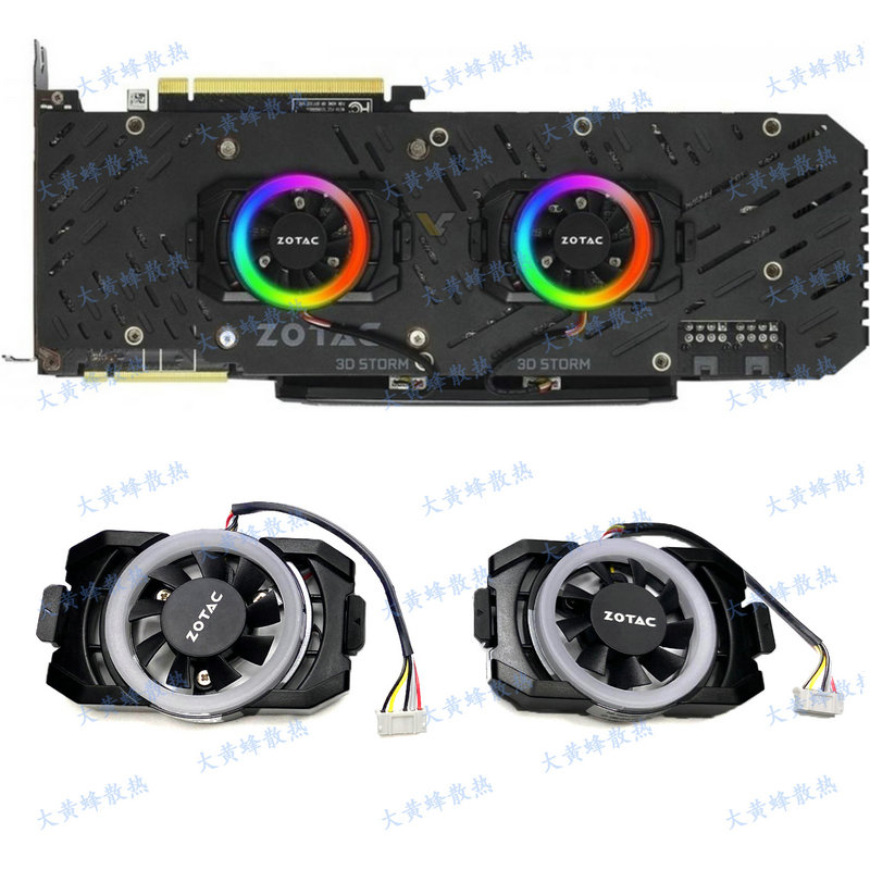 Cooler Led Rgb Placa de Video Zotac Storm 3D Serie RTX 10XX 20XX 30XX 40XX