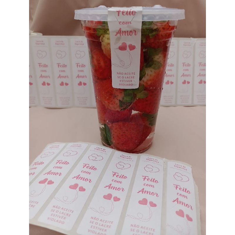 1.000 Etiqueta Lacre Adesivo delivery, Copo Felicidade, Açaí, Bolo no Pote, Lacre para copo. em Oferta na Shopee