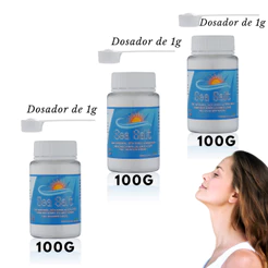 Sal Para Lavagem Nasal , Higienização e Alivio Para o Nariz Ultrafino Pote C/ 100g Kit Com 3 Cada