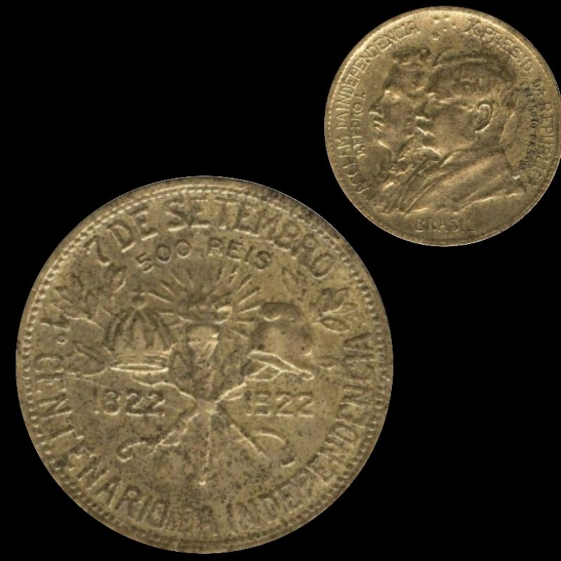 Moeda antiga Brasil 500 réis 1922. L 707
