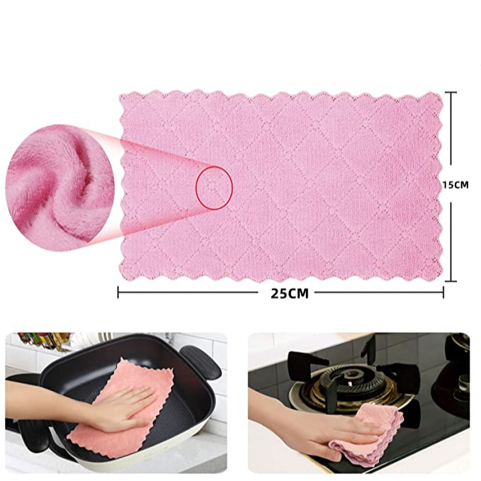 10 Peça Pano De Limpeza Microfibra Para Forte Absorção De Água Toalha De Limpeza Doméstica Limpar De Cozinha Promoção