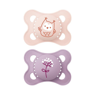 Kit 2 Chupetas Bico em Silicone Original Flow 0m+ Rosa - MAM