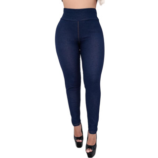Legging Jeans Feminina Com Bolso Atrás