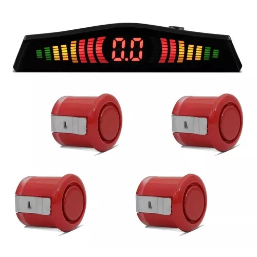 Sensor De Ré Estacionamento Vermelho 4 Pontos De 18mm em Oferta na Shopee