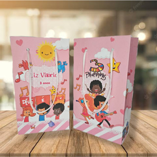 Sacolinhas Surpresa Personalizada 3 Palavrinhas Rosa