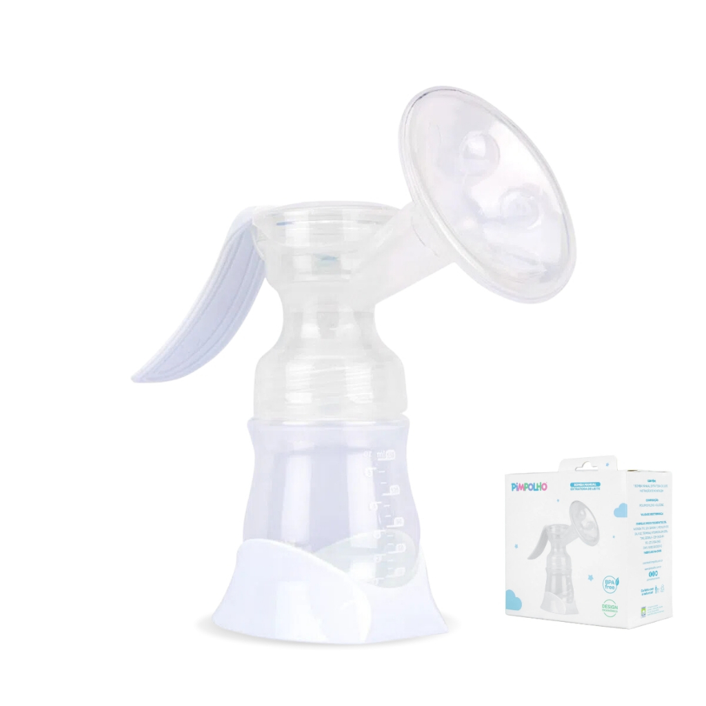 Bomba Bombinha Extrator De Tirar Leite Manual Não Elétrica 150ml Portátil Pimpolho Branco