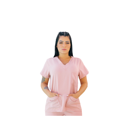 Blusa Enfermagem Estética Blusa Bata Scrubs Uniforme Enfermagem Cuidadora Professora 52