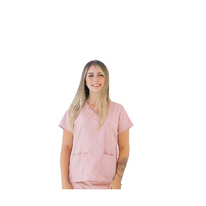 Scrubs Bata Blusa Uniforme Cuidadora Hospitalar Manga curta Uniforme Hospitalar 52
