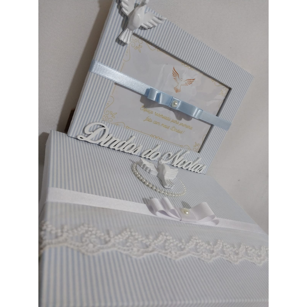 Convite de batizado/porta retrato Dindos/pronta entrega/envio imediato