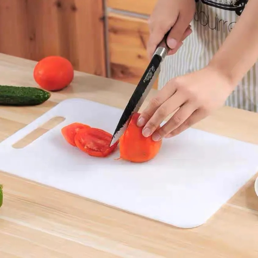 Tábua de Carne Plástico para Cozinha Branca Higiênica carne legumes frutas 37x23cm Multiuso Utensílio De Cozinha