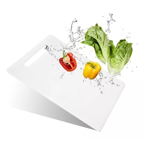 Tábua de Carne Plástico Cozinha Branca Higiênica carne legumes frutas 37x23cm Multiuso Utensílio