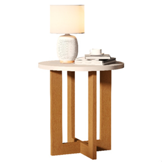 Mesa Lateral Apoio Centro Redonda com Pés de Madeira MDF Retro Canto Sofá Porta Objetos Decoração em Oferta na Shopee