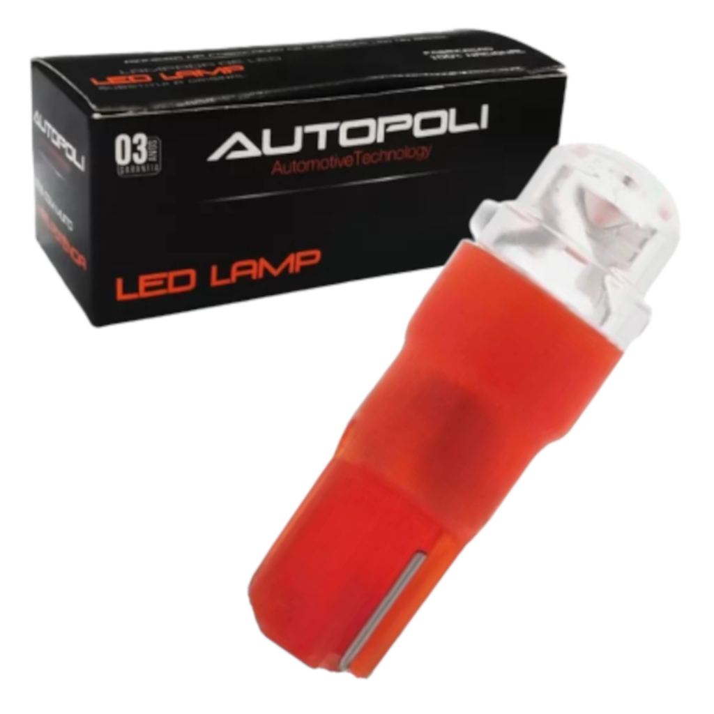 Lâmpada LED Pinguinho 2721 12V 0.9W - Vermelho em Oferta na Shopee