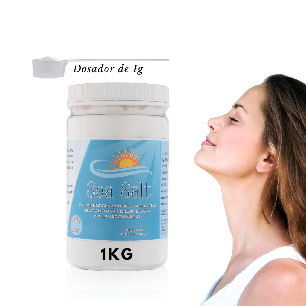 Sal Para Lavagem Nasal S/ Iodo Com Dosador 1 Kg