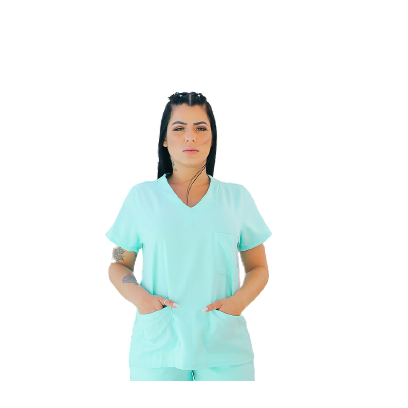 Scrubs Bata Blusa Uniforme Enfermagem Uniforme Trabalho Hospital Clinicas Estética 52