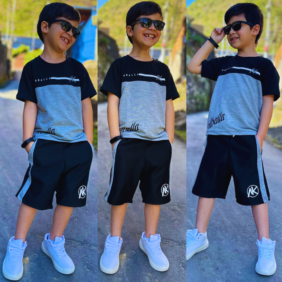Kit Roupa Juvenil Exclusiva Kids Lançamento Conjunto 2 Peças Masculino