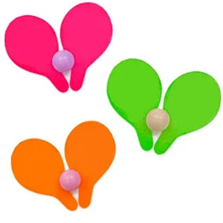 Kit 2 Raquetes e 1 Bolinha Beach Tennis Neon Mini Toys Jogo em Oferta na Shopee