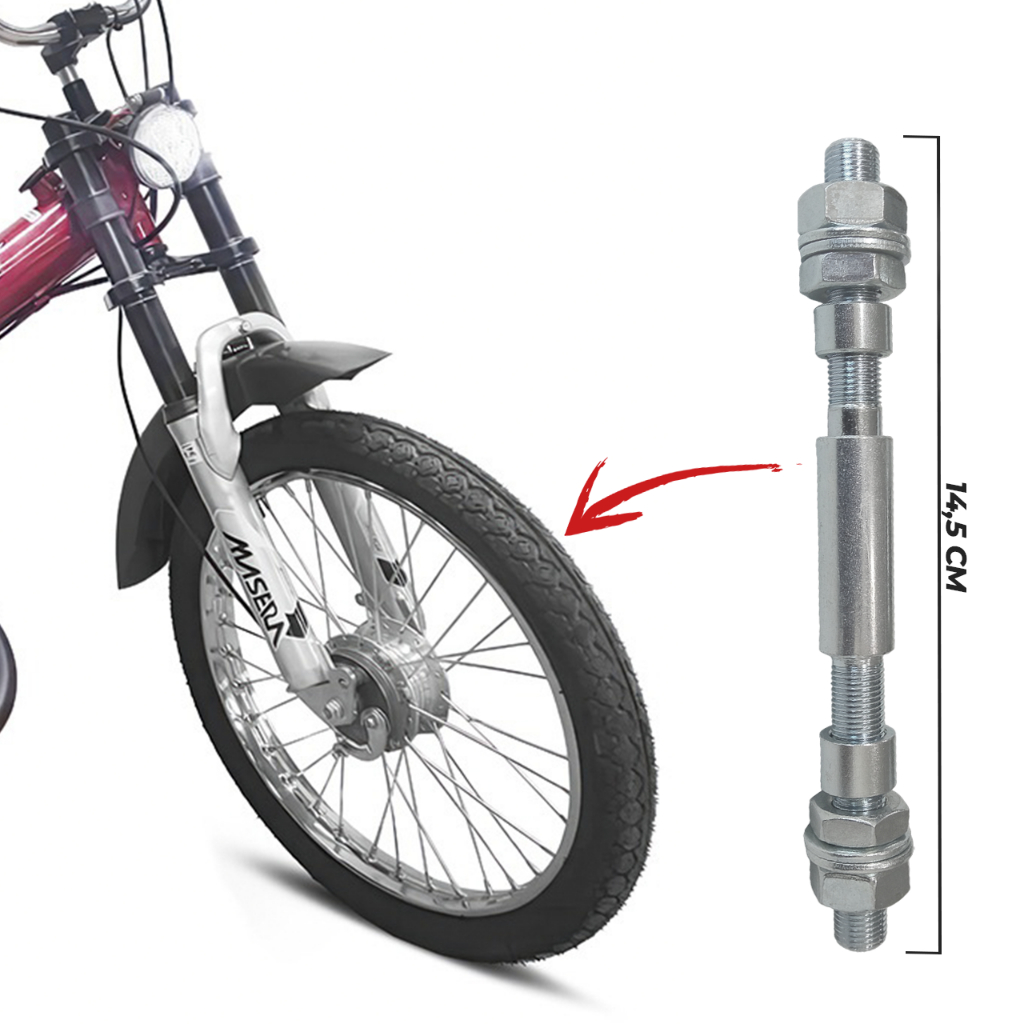 Eixo Da Roda Dianteira Para Mobilete E Bikelete
