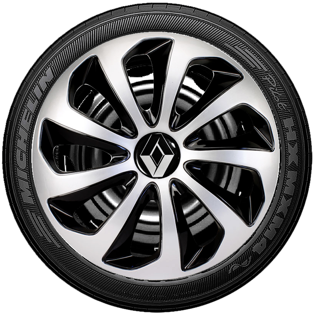 Black Friday 4 Calotas Esportivas aro 15 Velox Compatível com Logan Sandero Stepway