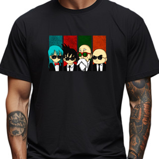 Camiseta Dragon Ball T-Shirt Masculina de Algodão Camisa Criativa Estilo MIB Goku Anime