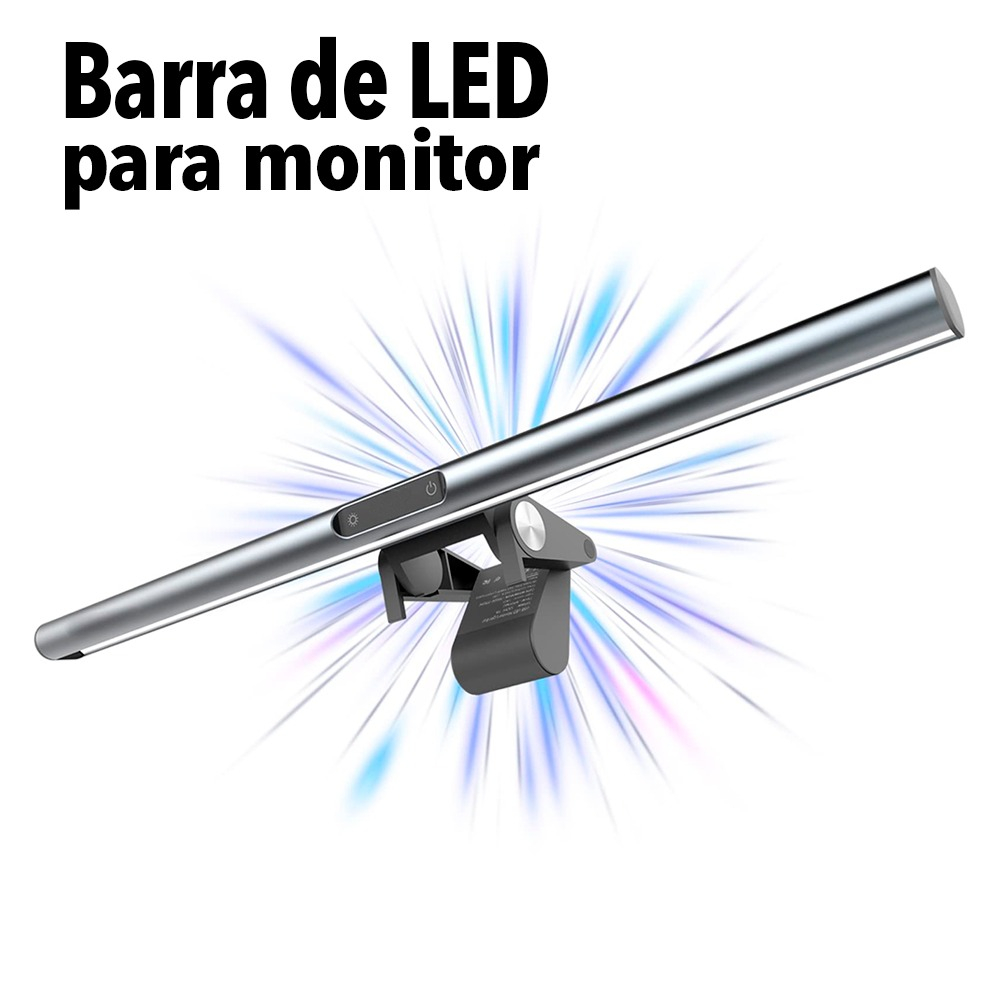 Barra De Led Monitor Luminária Usb Barra Led  Cores Luz Monitor Notebook Ajustar