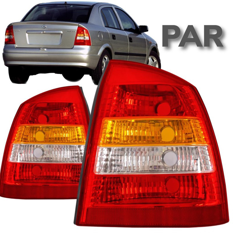 Par Lanterna Traseira Astra Sedan 1999 2000 2001 2002 TRICOLOR 99 00 01 02