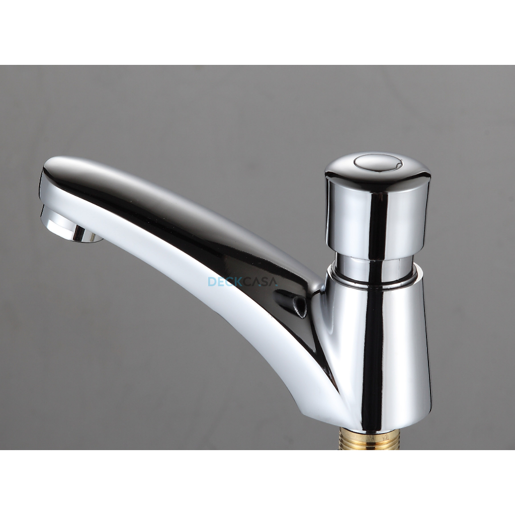 Torneira Automática Temporizada inox metal banheiro Lavatório — imagem 2 de 2