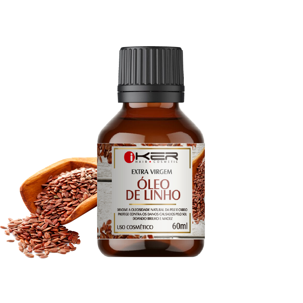 Óleo de Linho Para Pele e Cabelo - Extra Virgem 60ml