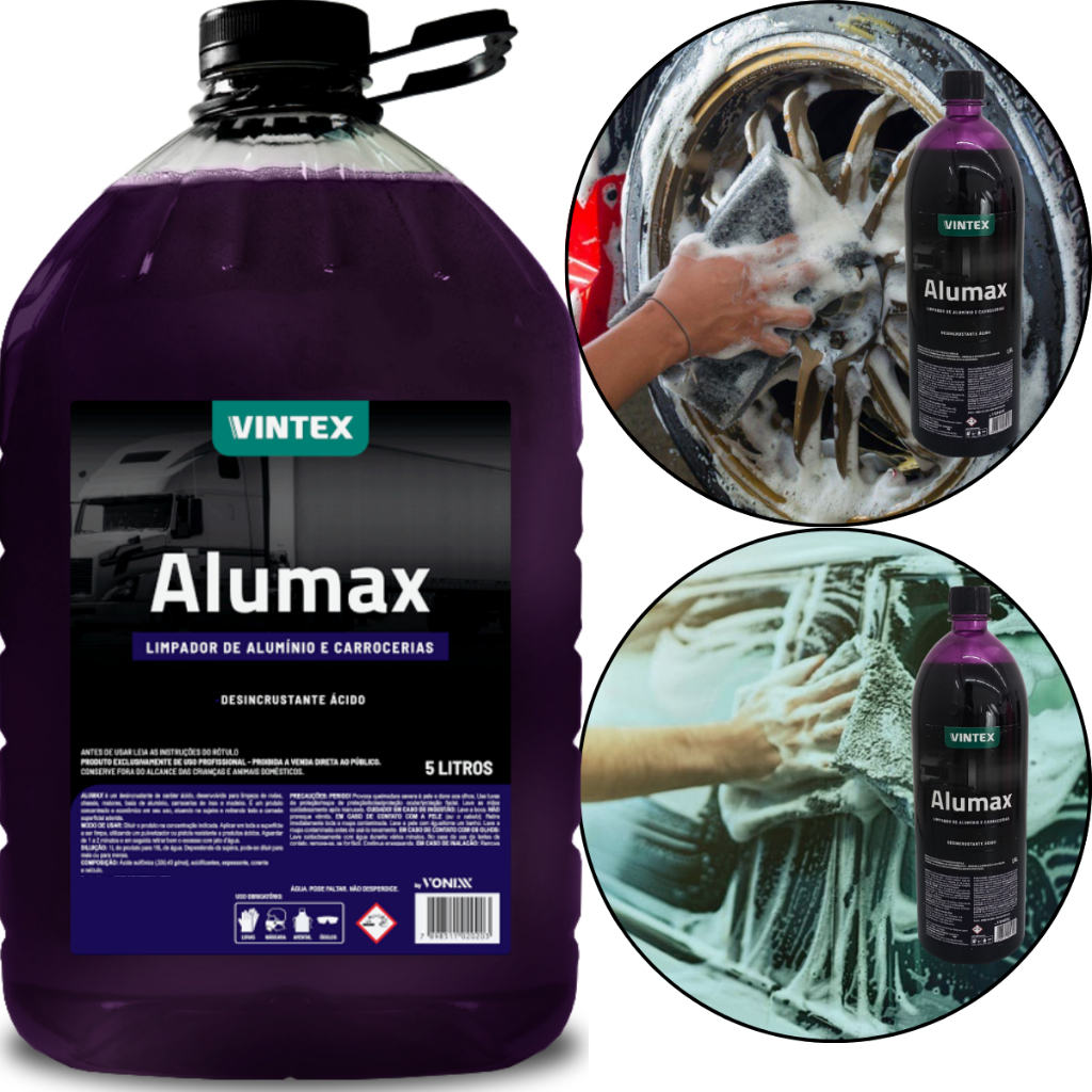 Alumax Vonixx 5L Limpeza Rodas Chassis Motores Carroceria em Oferta na Shopee