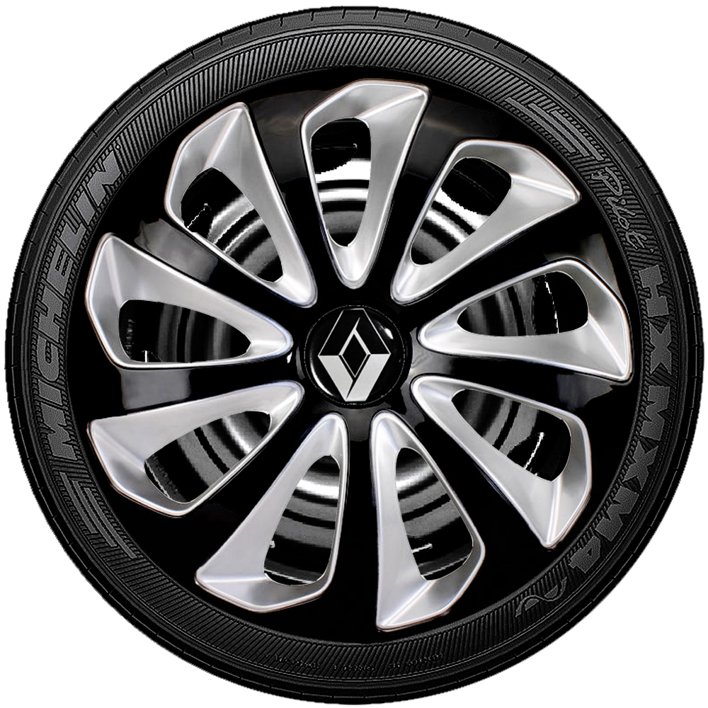 Black Friday 4 Carlotas Esportivas aro 15 Velox  Compatível com  Logan Sandero Stepway Fluence Megane