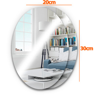 Kit 2x Espelho Adesivo em Acrílico Decorativo Oval 30x20cm em Oferta na Shopee