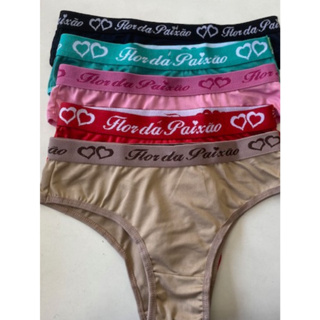 Kit com 5 Calcinhas de Microfibra Básica em Oferta na Shopee