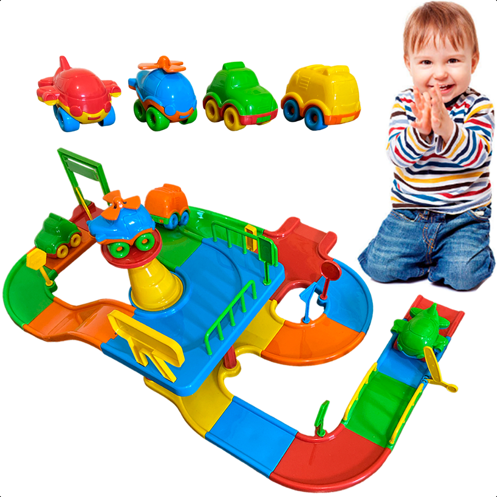 Pista Carrinhos Corrida Brinquedo Infantil Presente Aniversario Menino Patrulha Canina