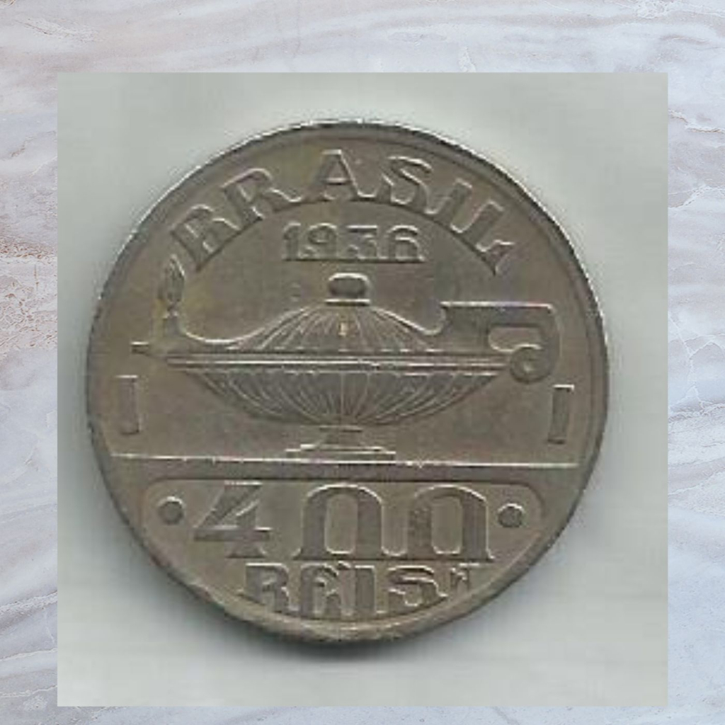 RÉIS - Moeda - Medalha de 400 Réis 1936- MBC