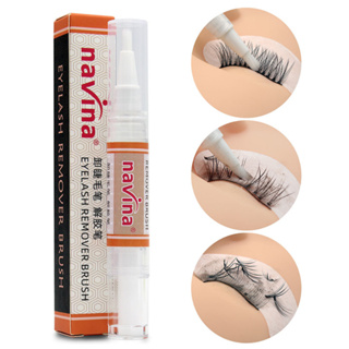 Removedor de Cola Caneta com Escova Profissional P/ Cílios - Navina Original Extensão de Cílios em Oferta na Shopee