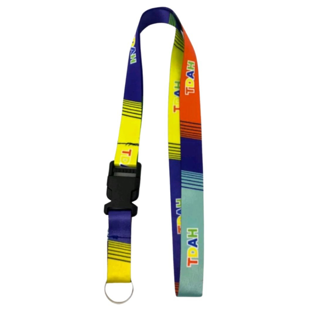 Cordão Pescoço Fecho Engate Rapido Crachá Chaveiro Tdah em Oferta na Shopee