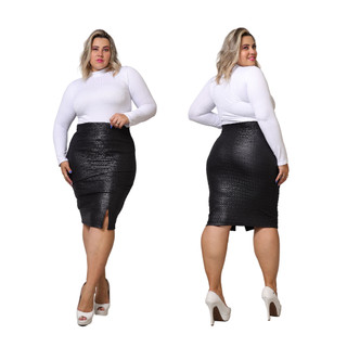 Saia Lápis Moda Feminina Evangélica Plus Size Linda! em Oferta na Shopee