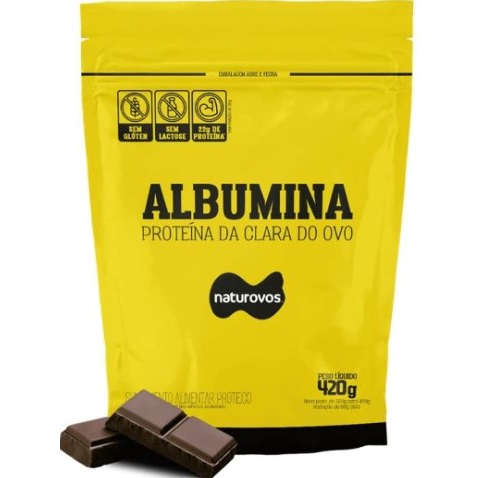 Albumina Refil - 420g Sabor Chocolate - Naturovos