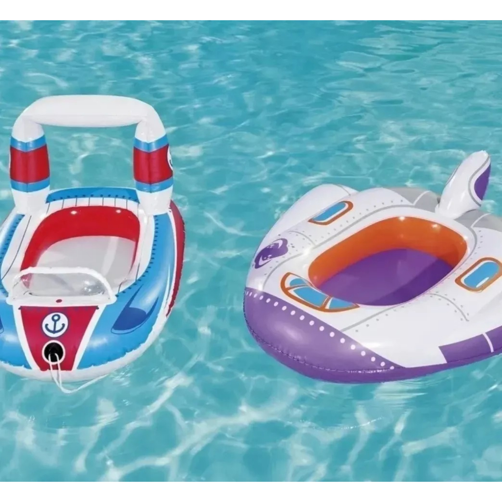 Bóia Bote Infantil Inflável Lancha Barco Praia Piscina