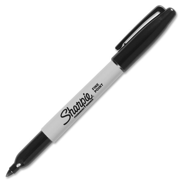 Caneta Unitária Marcador Permanente Preta Fine Sharpie Fina
