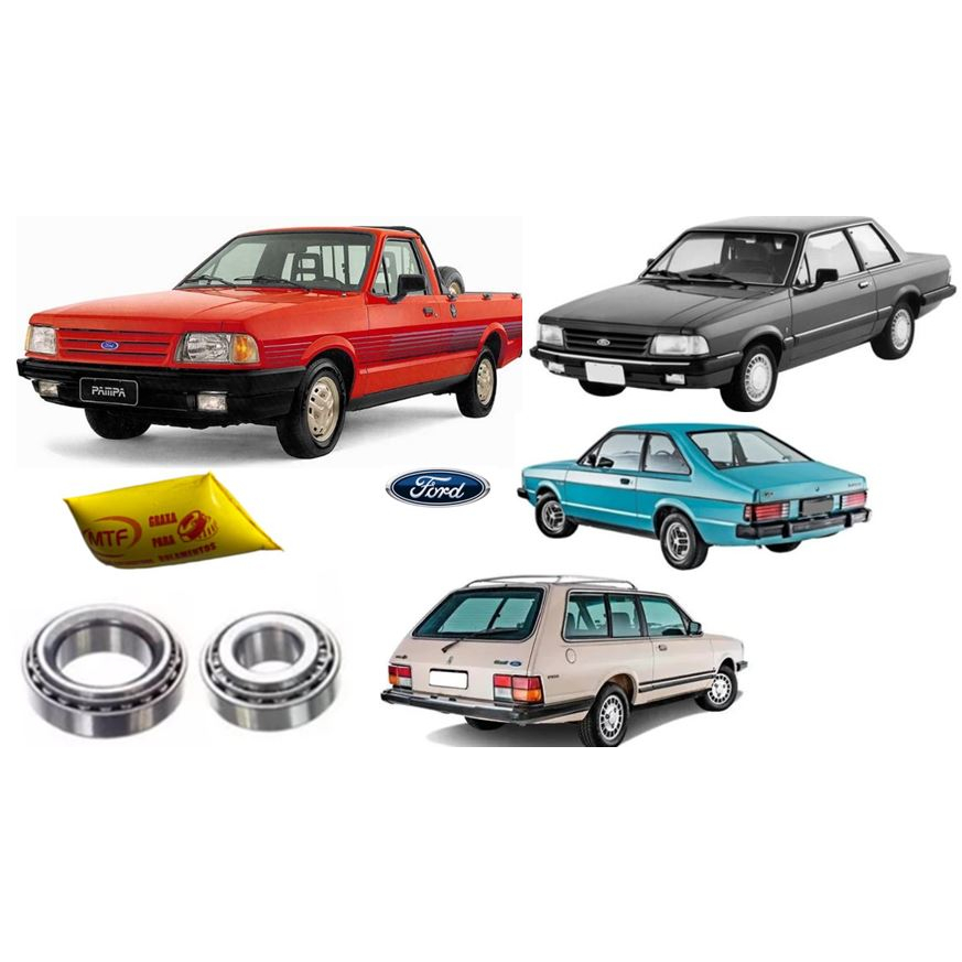 Kit Rolamento Roda p/ 1 Traseira Ford Belina Corcel 2 II Del Rey Pampa Delrey 78...  86 87 88 89 90 91 92 93 94 95 96 97