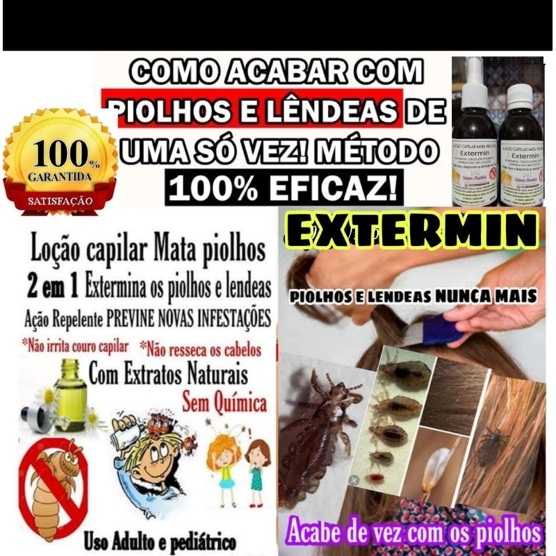 kit 2 Exterminadores Mata PIOLHOS E LÊNDEAS Extermin