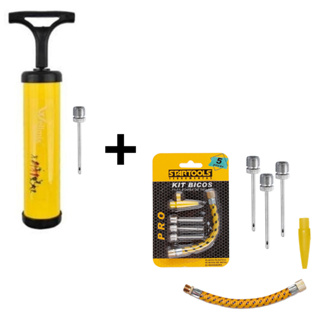 Bomba De Ar Para Encher Bolas Com Bicos E Mangueira em Oferta na Shopee