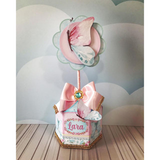 Kit 5 centro de mesa Personalizados para decoração de festa tema borboletas