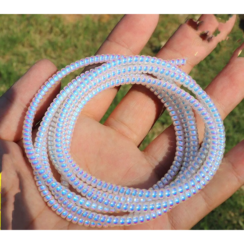 1.40 Centímetros Espiral Fio de carregador fone Galvabizado protetor de cabo gradiente fruta cor